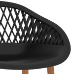 vidaXL Chaises de bar lot de 4 noir