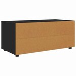 vidaXL Meuble TV avec tiroir Noir 100 x 48 x 43 cm Bois d'ingénierie