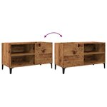 vidaXL Armoire à disques vieux bois 84 5x38x48 cm bois d'ingénierie