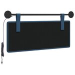 vidaXL Tête de lit suspendue Avec lumière LED Bleu Tissu