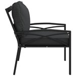 vidaXL Chaises de jardin avec coussins gris lot de 2 68x76x79 cm acier