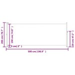 vidaXL Auvent latéral rétractable de patio 200x500 cm Bleu