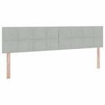 vidaXL Lit de Rangement avec matelas Gris clair 200 x 200 cm Velours