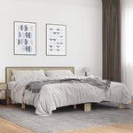 vidaXL Cadre de lit sans matelas chêne sonoma 200x200 cm