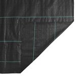 vidaXL Membrane anti-mauvaises herbes noir 2x10 m PP