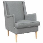 vidaXL Fauteuil Gris clair Tissu