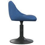 vidaXL Chaises pivotantes à manger lot de 2 bleu velours