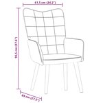 vidaXL Chaise de relaxation Noir Velours