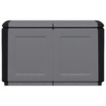 vidaXL Boîte de rangement de jardin 96x53x57 cm 230 L Gris foncé noir