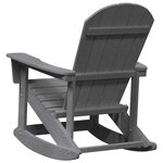 vidaXL Chaise Adirondack à bascule Gris clair HDPE