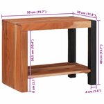 vidaXL Étagère Marron 50 x 30 x 40 cm Bois d'acacia massif