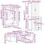 vidaXL Ensemble meuble TV FLORIN Gris Sonoma Bois d'ingénierie