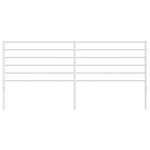 vidaXL Tête de lit métal blanc 180 cm