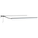 vidaXL Cadre de store manuel avec LEDs Blanc et anthracite 4 × 3 m