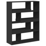 vidaXL Cloison de séparation noir 100x33x125 5 cm bois d'ingénierie