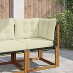 vidaXL Coussin de canapé d'extérieur 3 Pièces Crème Polyester