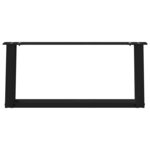 vidaXL Pieds de table basse en U  2 pièces  noir  60 x (30-31) cm  acier