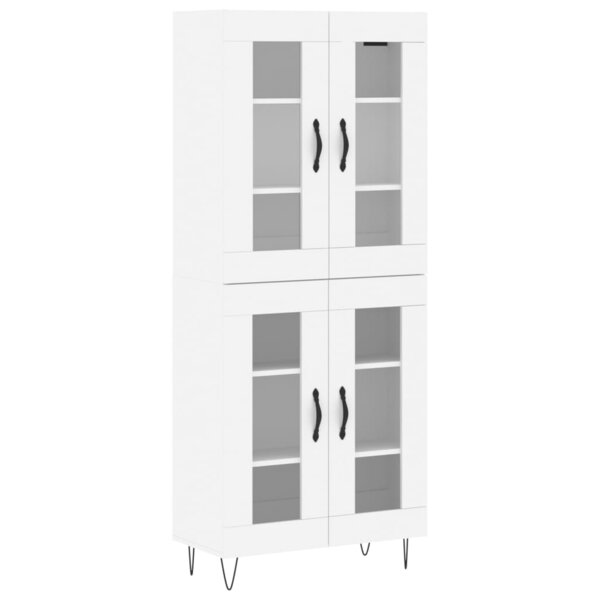 vidaXL Buffet haut Blanc 69 5x34x180 cm Bois d'ingénierie