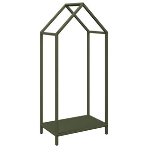 vidaXL Portant de bois chauffage vert olive 40x25x90 cm