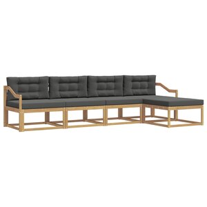 vidaXL Ensemble de canapés d'extérieur 4 pc Blanc et anthracite