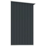 vidaXL Abri de stockage à bois Acier galvanisé 330x84x152cm Anthracite