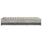vidaXL Cadre de lit sans matelas gris béton 100x200 cm bois ingénierie