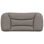 vidaXL Coussin de tête de lit taupe 80 cm tissu