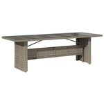 vidaXL Ensemble de bistro de jardin 11 Pièces coussins gris poly rotin
