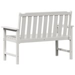 vidaXL Banc de jardin Blanc 120 cm HDPE