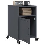 vidaXL Tables de chevet 2 Pièces anthracite 36x39x59 cm acier