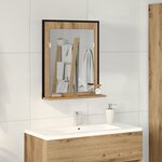 Miroir de salle de bain vidaXL Chêne artisanal 50x12x60 cm en bois d'ingénierie