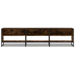 vidaXL Meuble TV chêne fumé 180x40x46 cm bois d'ingénierie