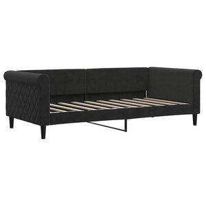 vidaXL Lit de repos sans matelas noir 90x190 cm velours