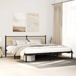 vidaXL Cadre de lit en métal sans matelas chêne sonoma 193x203 cm