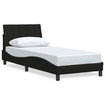 vidaXL Cadre de lit sans matelas noir 90x200 cm tissu