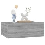 vidaXL Tables de chevet flottantes 2 Pièces Sonoma gris 40x30x15 cm