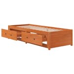 vidaXL Lit de jour sans matelas cire marron 80x200 cm bois pin massif