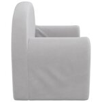 vidaXL Canapé pour enfants 2 places gris clair peluche douce