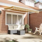 vidaXL Auvent Rétractable Jaune 350 x 200 cm tissu