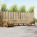 vidaXL Ensemble de canapés d'extérieur 7 pc Naturel et Beige