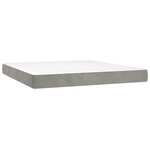 vidaXL Sommier à lattes de lit avec matelas LED Gris clair 180x200 cm