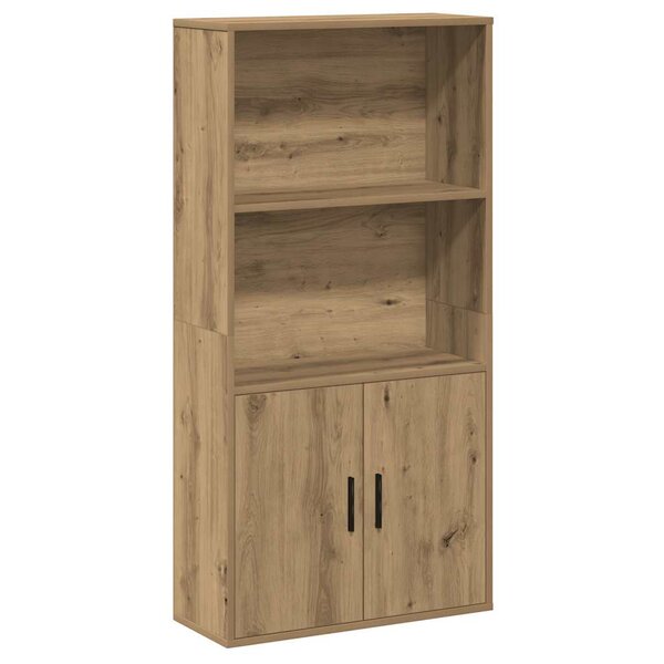 vidaXL Bibliothèque chêne artisanal 60x24x120 cm bois d'ingénierie