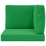 vidaXL Coussin de canapé d'extérieur 3 Pièces Vert Polyester
