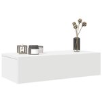 vidaXL Étagère murale et tiroirs blanc 60x26 5x15 cm bois d'ingénierie
