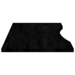 vidaXL Dessus de bureau marron foncé bois chêne massif rectangulaire