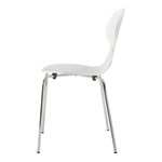 Lot de 4 chaises de salle à manger 80 x 47 x 48 cm moderne design robuste blanc / chrome 03_0009834