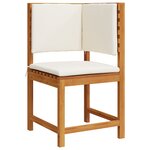 Ensemble de jardin 6 pièces avec coussins en bois d'acacia