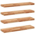 vidaXL Étagères flottantes 4 Pièces 100x20x4 cm acacia massif à l'huile