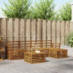 vidaXL Ensemble de canapés d'extérieur 6 Pièces Naturel