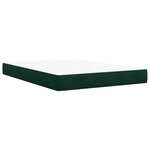 vidaXL Sommier à lattes de lit et matelas Vert foncé 140x190cm Velours